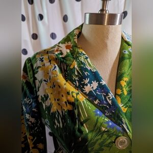 Vintage floral skirt suit